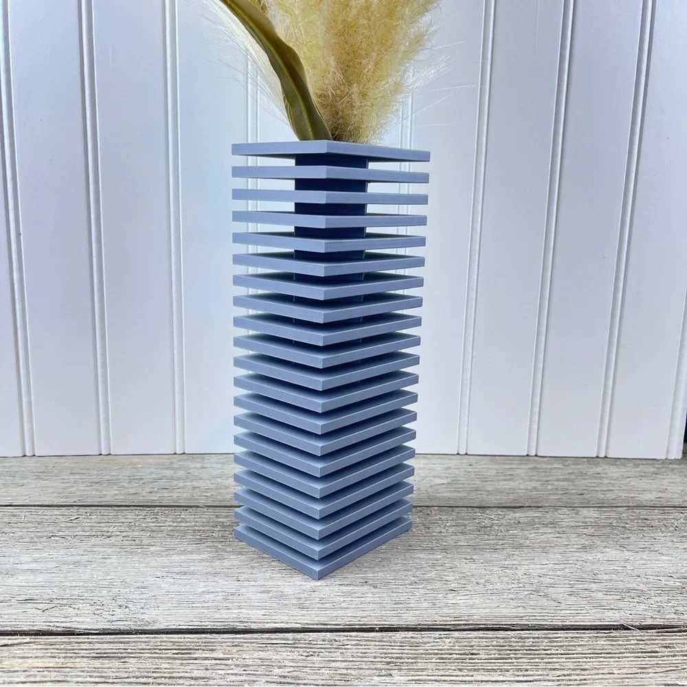 Unique Stacked Vase, The Nado Vase, Flower Vase, Wavy Design, Dried Flowers